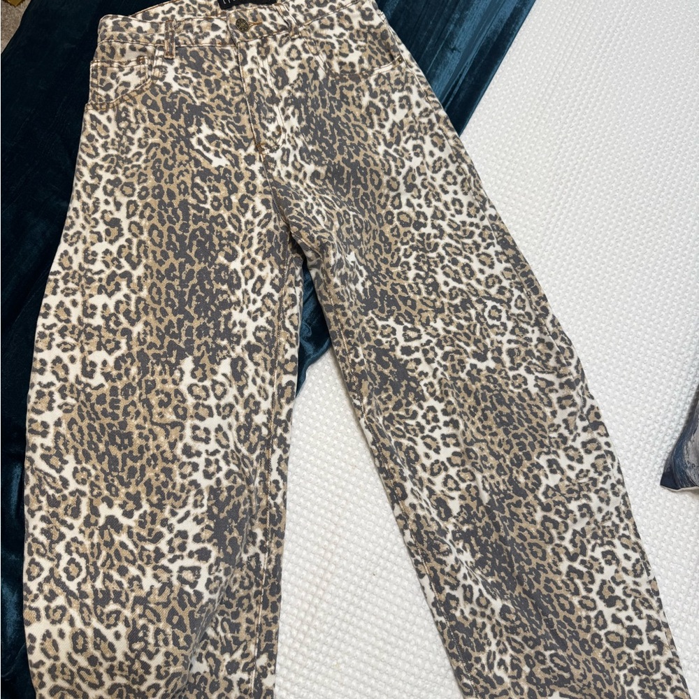 Lioness Leopard Print Wide Leg Pants